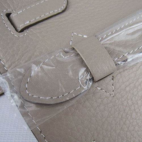 AAA Hermes Kelly 22 CM France Leather Handbag Grey H008 On Sale - Click Image to Close